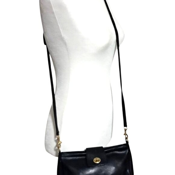Coach Legacy 9154 Black Leather Crossbody Bag Full-Grain Leather USA 90s Vintage - Picture 2 of 16